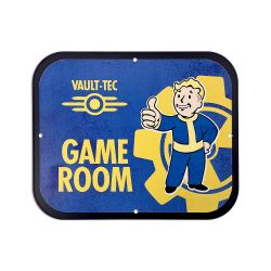 'Metal Game Room Sign - Fallout Game Room - 9-3/4" x 7-7/8"